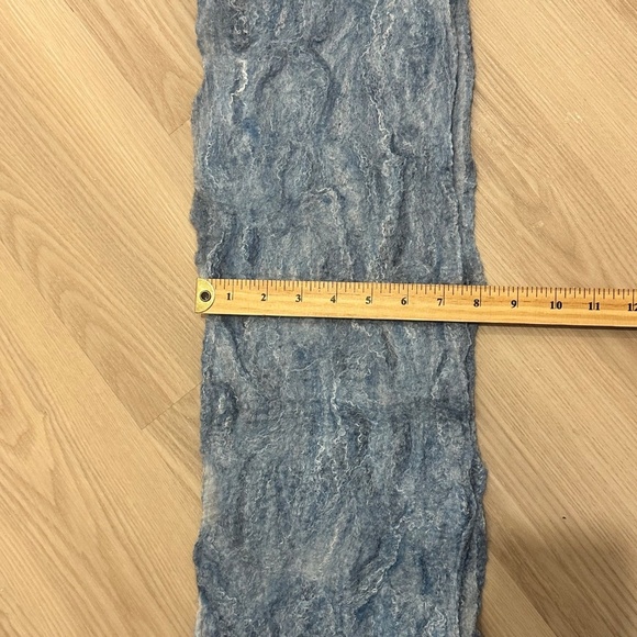 Handmade Felted Merino Wool and Silk Chiffon Scarf - Picture 5 of 6